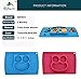 Qshare Toddler Plate, Baby Plate for Babies Toddlers and Kids, Portable BPA-Free FDA Approved Strong Suction Plates for Toddlers, Dishwasher and Microwave Safe Silicone Placemat 11x8x1 inch