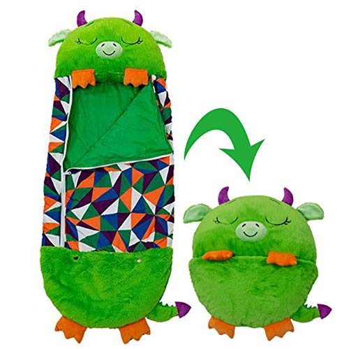 Happy Animal Kids Sleeping Bag with Soft Foldable Pillow, Sleep