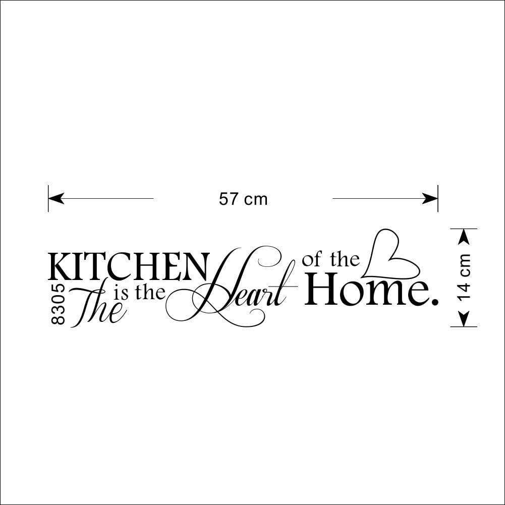 ufengke® "The Kitchen Is The Heart Of Home Quotes and Sayings Wall Decals, Kitchen Dining Room Removable Wall Stickers Murals - Image 5