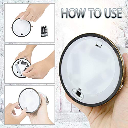 Evelyne GMT-10314 Snowman Family Christmas Snow Globe, LED Lighted Lantern, Battery Operated Swirling Glitter Water for Holiday Season Home Decor - Thumbnail 5