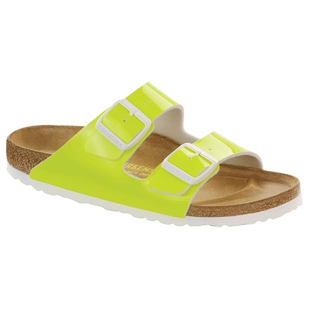 Amazon.com | Birkenstock Women's Arizona Neon Yellow Patent Birko-FlorÂ¿ Sandal | Sandals