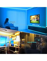 nexlux tira de luz LED, 16.4 ft 12 V flexible tira de luz, funciona con Alexa