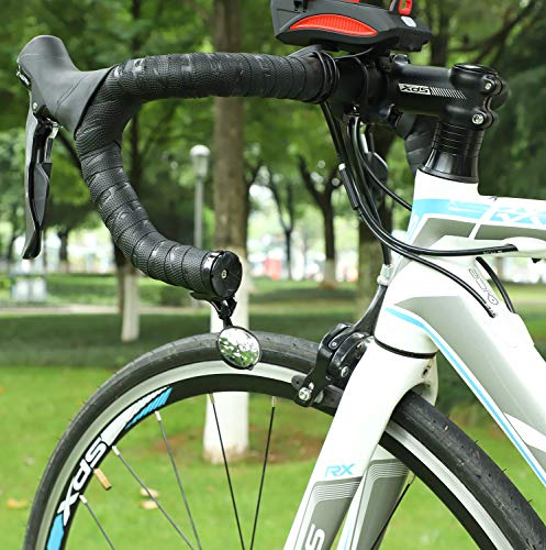 WESTGIRL Bicycle Drop Bar Mirror, 360°Rotatable and Adjustable Convex Rear View Safe Mirror for End Handlebar, Lightweight and Portable Road Cycling Mirror Glasses, 1 PCS - Thumbnail 6