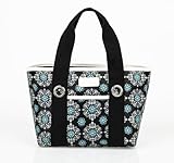 Sachi 11-194 Insulated Fashion Lunch Tote, Black Medallion