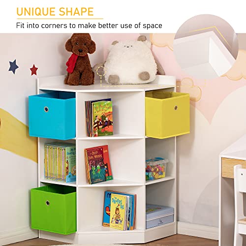 Kids Corner Cubby Toy Storage Organizer, Bookshelf Unit