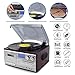 HHHKD 3 Speed Bluetooth Vinyl Record Player Vintage Turntable CD & Cassette Player AM/FM Radio USB Recorder Aux-in RCA Line-Out Remote Controlthumb 2
