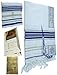 Holy Land Market Medium Royal Blue Tallit Prayer Shawl (73x33 Inches) with Matching Case from Israel