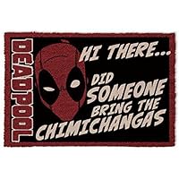 1art1 Deadpool Door Mat Floor Mat - Hi There, Did Someone Bring The Chimichangas (24 x 16 inches)