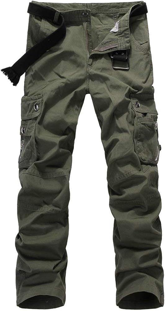 Men's Casual Cargo Pants Multiple Pocket Loose Fit Comfortable Sizes