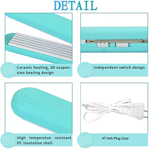 Food Bag Heat Sealer, Mini Sealing Machine with Smart Control Corrugated Suspension Heating Sheet, Double Safe Button on the Side with 47 inch plug cord (green)