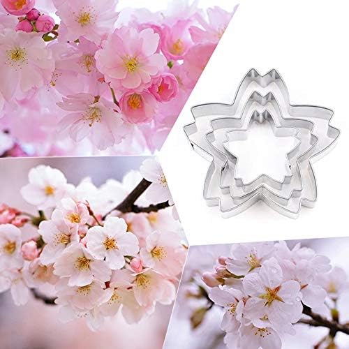 1 lot 3 pcs/set Cherry Blossoms Petal Cutters Set Stainless Steel Fondant Cake Cookie Decorating Tools