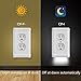 Aodigesa Outlet Wall Plate with LED Night Lights, Auto sensor light Outlet Cover,Night Light for Kids Children,Hallway,Bedroom,Kitchen,Stairs,Installs In Seconds,No Batteries or Wires (Duplex, White)