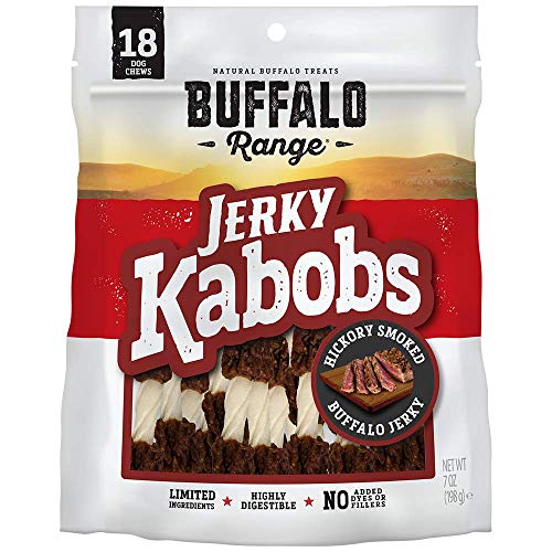 Buffalo Range Rawhide Dog Treats Healthy, GrassFed Buffalo Jerky Raw