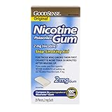 GoodSense Nicotine Polacrilex Gum, 2mg (nicotine), Original 20-count