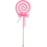 VICASKY 23 Inch Large Lollipop Prop, Artificial Giant Fake Lollipop Model Ornaments Fake Candy Photo Booth Prop for Party Carnival Cosplay Wedding Decoration