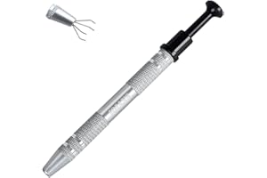 IQIANS Diamond Holder Terp Pearl Cotton Claw Grabber Tool Stainless Steel 4 Prongs Pick up Tool Grabber Gem Tweezers for Jewe
