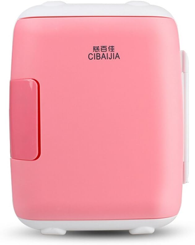 JCOCO Mini Fridge 5L Mute Reefer Cooler Box (Home Office and Car Use) (Color : Pink)