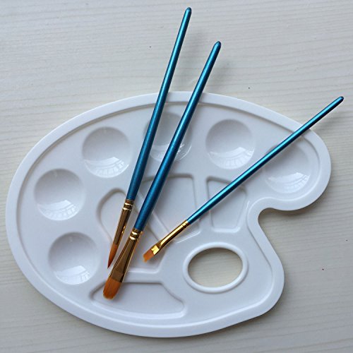 10 Pieces Art Paint Brushes Set with 3PCS Paint Palette Trays, Usparkle Art supplies for Acrylic Watercolor Oil Painting - Thumbnail 5