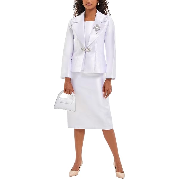 Go Mai Women Church Suits Special Occasion Dress Wedding Party Formal Church  Clothes for Mother Gifts White at Amazon Women's Clothing store