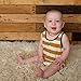 Newborn Infant Kids Baby Boy Girl Causal Loose Romper Jumpsuit Outfits Casual Clothes (Age: 9-18 Months, Yellow & White)