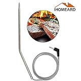Replacement Temperature Thermometer Meat BBQ Grill Probe Stainless Steel Probes Food Probe For Wireless Digital Thermometer for Cooking, Barbecue/BBQ Grill, Oven, Baking, Roast, Pre-set Temperature