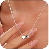 KIFUTENG 925 Sterling Silver Soccer Football Volleyball Basketball Necklace for Women Men 14K Gold Plated Heart Necklace Sports Accessories Jewelry Christmas Gifts