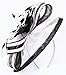 AM CLOTHES Womens Formal Party Fascinator Hat with Headband for Cocktail Black Ivory