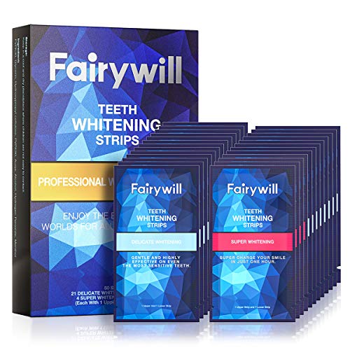 Fairywill Teeth Whitening Strips Pack of 50 pcs, Professional Effect