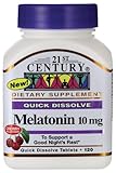 21st Century Melatonin Quick Dissolve Tablets, Cherry, 10 mg, 120 Count (Pack of 2)