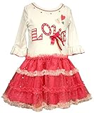 Bonnie Jean Little Girls Love Tutu Valentine's Day Dress
