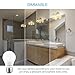 LUXRITE A15 LED Bulb 40W Equivalent, 7W, 5000K (Bright White), 600 Lumens, Enclosed Fixture Rated, Dimmable Ceiling Fan Light Bulbs, E26 Medium Base, UL Listed - Indoor and Outdoor (4 Pack)