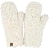 C.C Faux Fur Mitten For Women Unisex - Stretchable Soft Warm Cold weather Winter Gloves