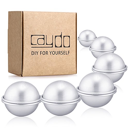 UPC 753210740159, Caydo 6 Set DIY Metal Bath Bomb Mold with 3 Sizes 12 Pieces for Crafting Your Own Fizzles