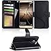 Mate 9 Case,Arae Huawei Mate 9 wallet Case with Kickstand and Flip cover, black