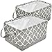 Sorbus Storage Basket Bin Set, Collapsible Rectangular Fabric Storage Organizer Basket with Drawstring Closure & Carry Handles for Laundry, Toys, Clothes, and more, 2-Pack (Gray Pattern)
