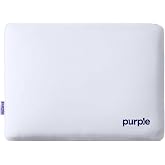 Purple DreamLayer Pillow - Standard Size - Cooling Memory Foam Alternative Neck Pillow, Soft Contour-Hugging GelFlex Grid and MicroAir Foam, Adjustable Loft, Pressure-Relieving Support