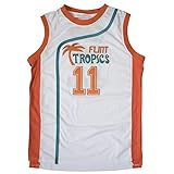 MOLPE Men's Monix 11 Flint Tropics Basketball Jersey S-3XL White,90S Clothing for Men, Stitched Letters and Numbers
