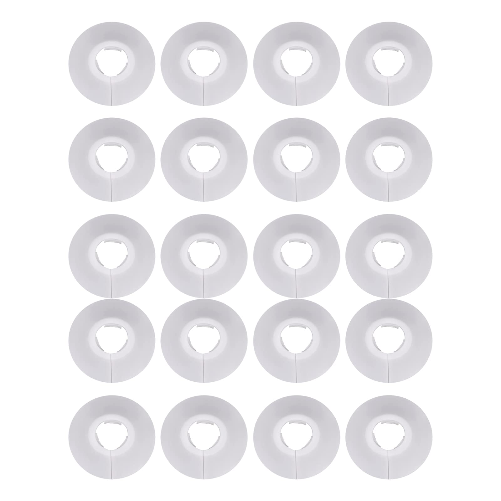 Pipe Covers White, 20 Pieces Plastic Radiator Pipe Covers Radiator Pipe Covers White for 16 mm Diameter Water Radiator Heating Pipe Tidy Pipework (White)