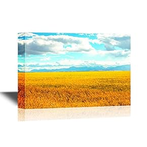 Landscape Canvas Wall Art - Wild Fields in Autumn - Gallery Wrap Modern Home Art | Ready to Hang - 12x18 inches