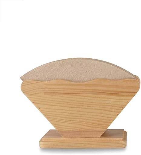 Amazon ペーパーフィルタースタンド 手作りのコーヒーフィルターホルダーブラケットソリッドウッドユニバーサルフィルターホルダー収納はv60コーンファンフィルタボックスラック 家族向け Color Beige Size 12 6x6 5x9 7cm コーヒーフィルター オンライン通販