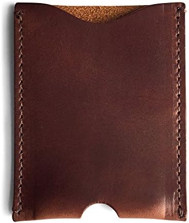 Front Pocket Wallet Card Holder Made of Full Grain Leather by Jackson Wayne (Vintage Brown)