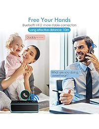 siroflo inalámbrico Bluetooth V4.0 altavoz portátil con sonido HD y (negro) de Graves