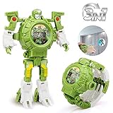 Baztoy Transform Toys Robot Watch 3 in 1 Projection Kids Digital Watch Deformation Robot Toys for 3,4,5-10 Years Old Boys Girls Electronic Learning Gifts
