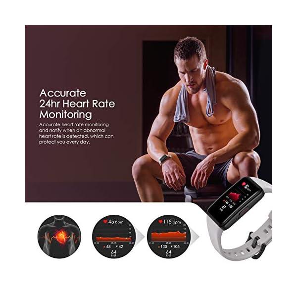 HONOR band6 Smartwatch Men Women Fitness Tracker with Blood Oxygen & Heart Rate Monitor Pedometer 1.47"Color Screen Smartwatch Sports Activity Tracker Gray