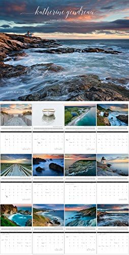 2017 Wall Calendar, Lighthouses and Seascapes Photography Calendar, Beach Calendar, Cape Cod, Big Sur, California, New England, Rhode Island, Photo Calendar