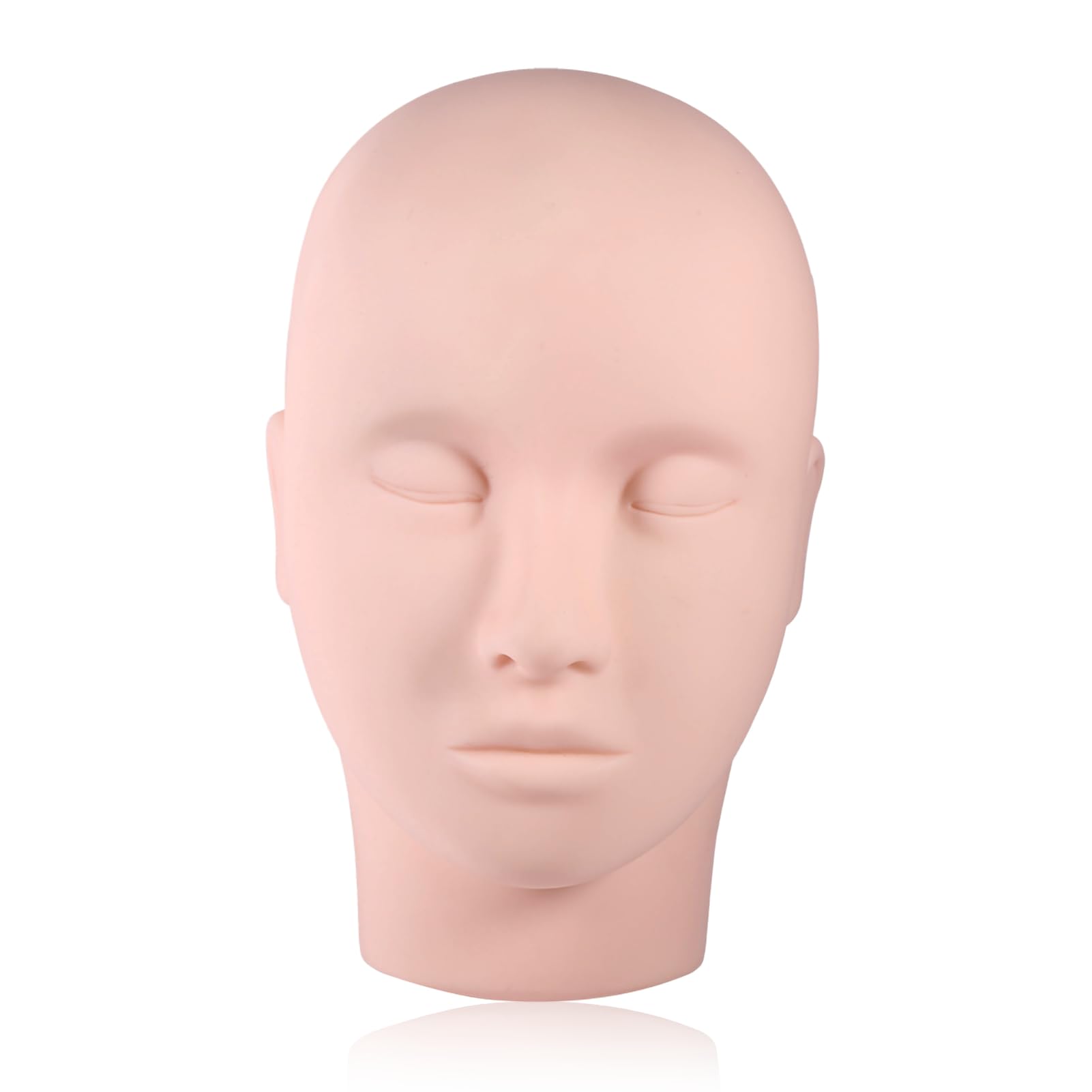 HURRISE Lash Mannequin Head, Makeup Practice Head, Makeup Training Face ,Make Up Eyelash Eye Lashes Extensions Training Head Bald Head For Wigs Making And Display Doll Head
