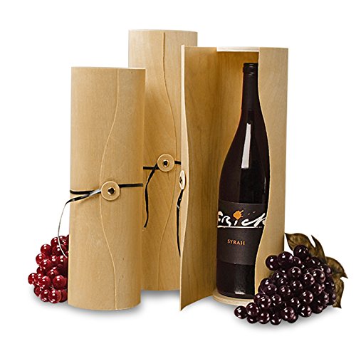 Paper Mart 6ea - 3-9/16 X 3-9/16 X 13-3/8 Natural Bentwood Wine Box