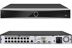 RICHSECU DS-7616NXI-K2/16P 16CH 4K 16 Channel PoE AcuSense NVR Network Video Recorder Human/Vehicle Detection Compatible with HIK IP Camera/Hik-Connect(International English Version No HDD)