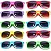 10 Bulk Pack Lot Neon Color 80's Retro Classic Vintage Party Glasses Sunglasses