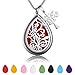 Teardrop Aromatherapy Essential Oil Diffuser Necklace Locket Pendant Hypo-Allergenic 316L Surgical Grade Stainless Steel With 23.6